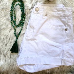 White Denim Shorts
